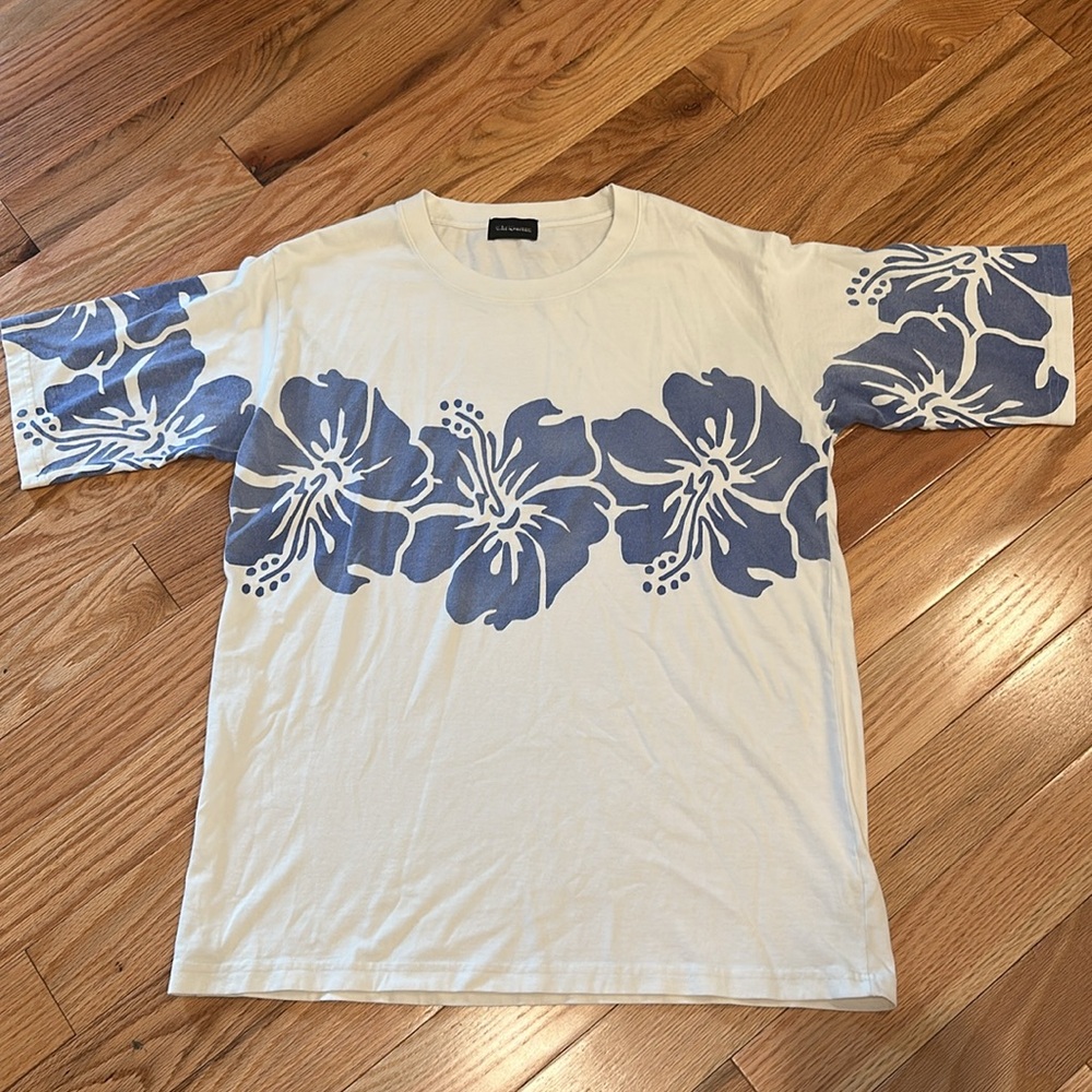 Free People x The Bureau Hibiscus Tee Blue - Picture 8 of 11